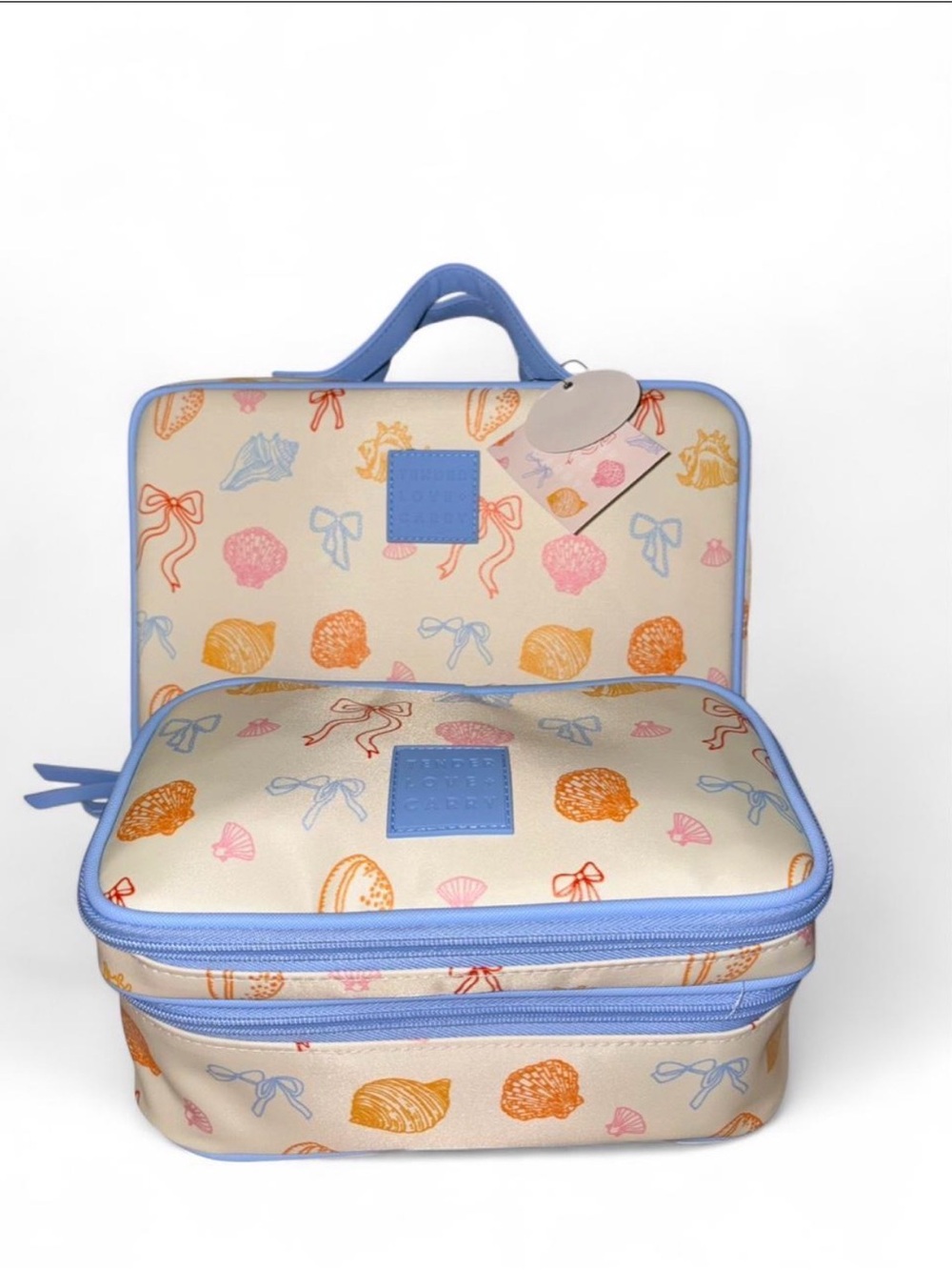 Tender Love and Carry Sea Shell Cream Toiletry Bag/Makeup Bag